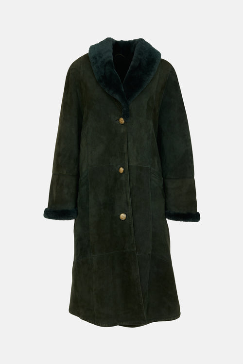 Bally Suede Shearling Coat