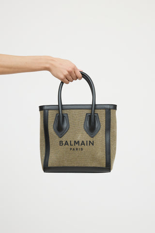 BalmainB-Army Canvas 24 Shopper Tote Bag
