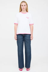 Balmain X Barbie Ringer Logo T-Shirt