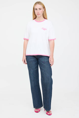 Balmain X Barbie Ringer Logo T-Shirt