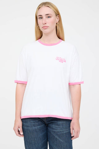Balmain X Barbie Ringer Logo T-Shirt