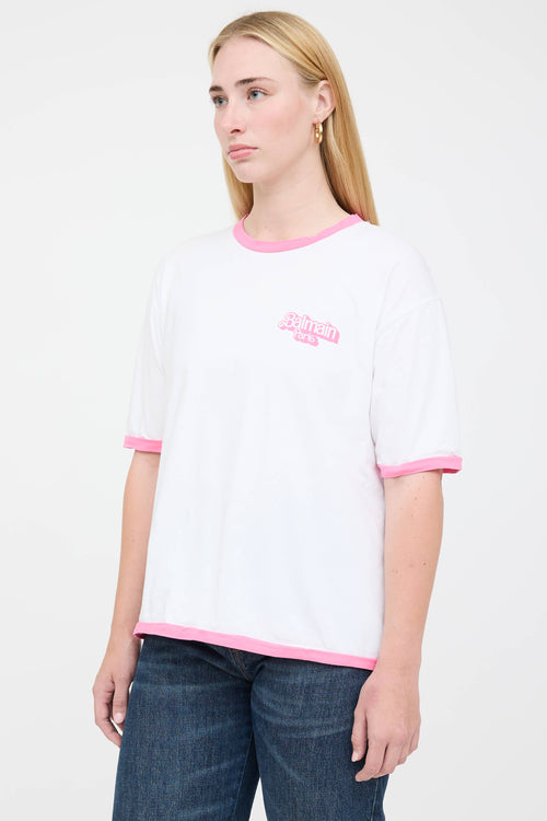 Balmain X Barbie Ringer Logo T-Shirt