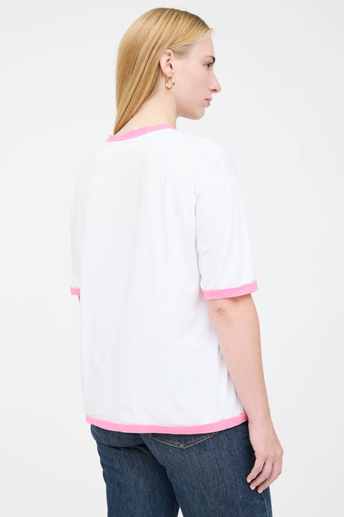 Balmain X Barbie Ringer Logo T-Shirt