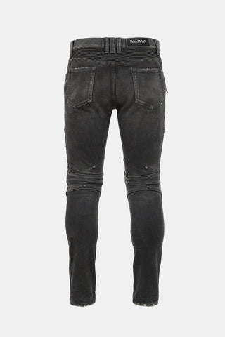 Balmain Biker Slim Leg Jeans