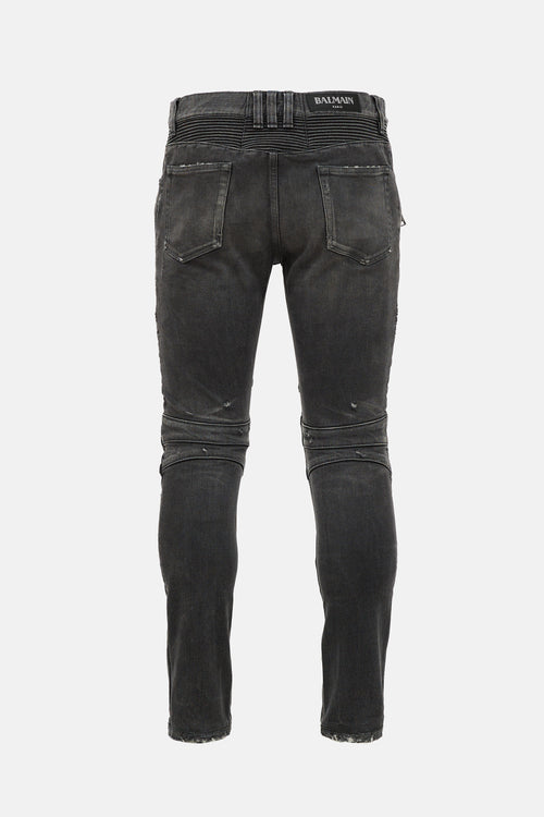 Balmain Biker Slim Leg Jeans
