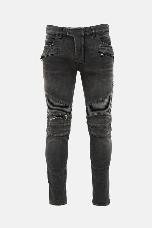 Balmain Biker Slim Leg Jeans