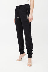 Balmain Black Embossed Logo Jogger