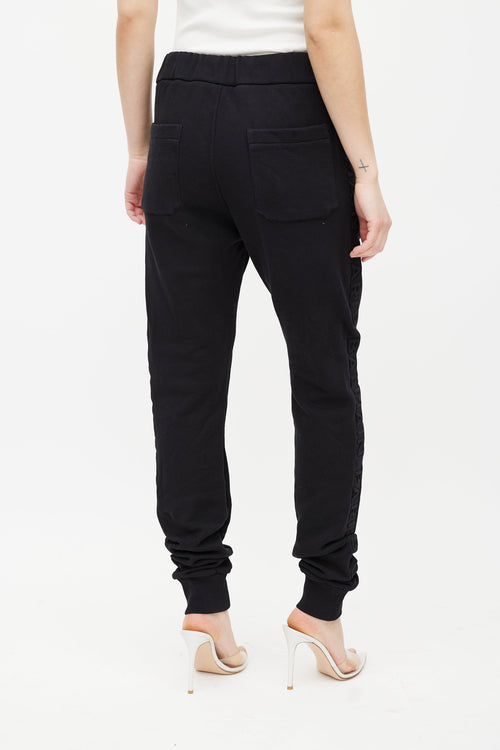 Balmain Black Embossed Logo Jogger