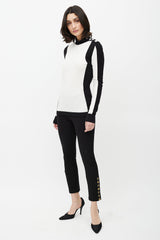 Balmain Black & Gold Button Trouser