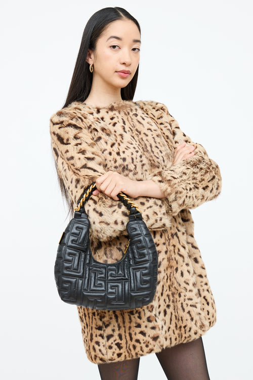 Balmain Pillow Quilted Leather Shoulder Bag