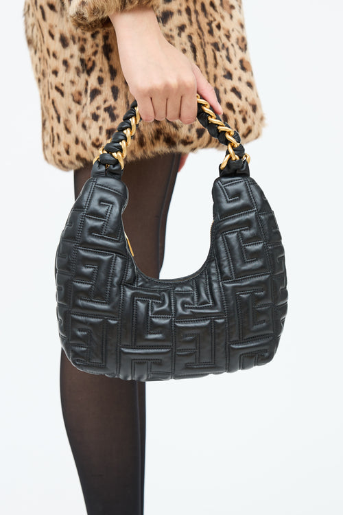 Balmain Pillow Quilted Leather Shoulder Bag