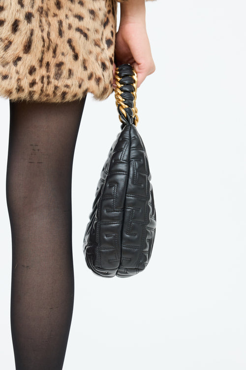 Balmain Pillow Quilted Leather Shoulder Bag