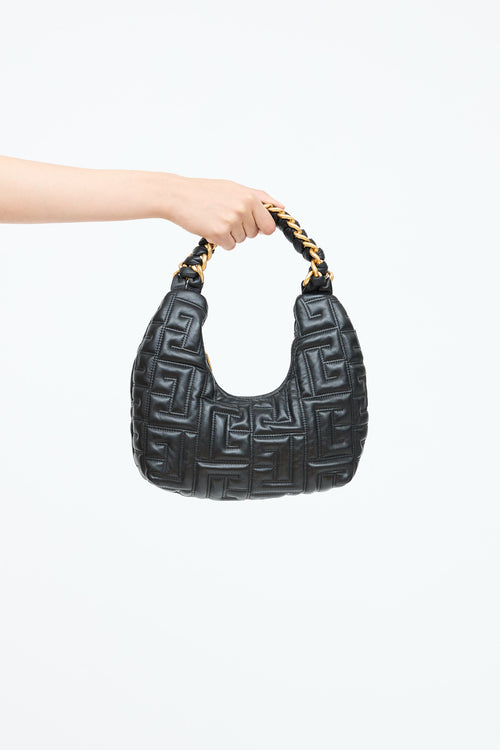 Balmain Pillow Quilted Leather Shoulder Bag
