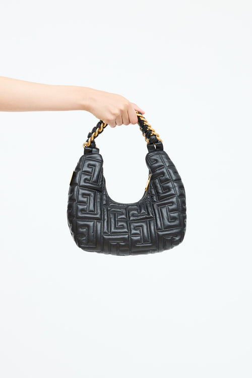 Balmain Pillow Quilted Leather Shoulder Bag