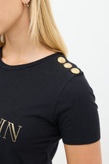 Balmain Black & Gold Logo T-Shirt