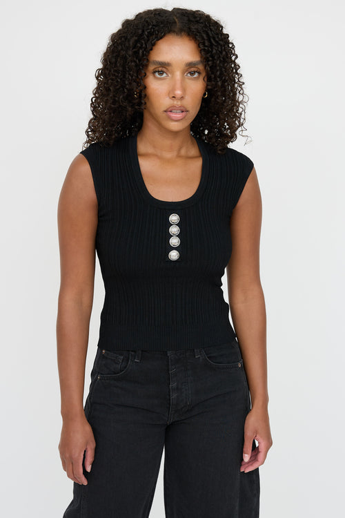 Balmain Knit Button Top