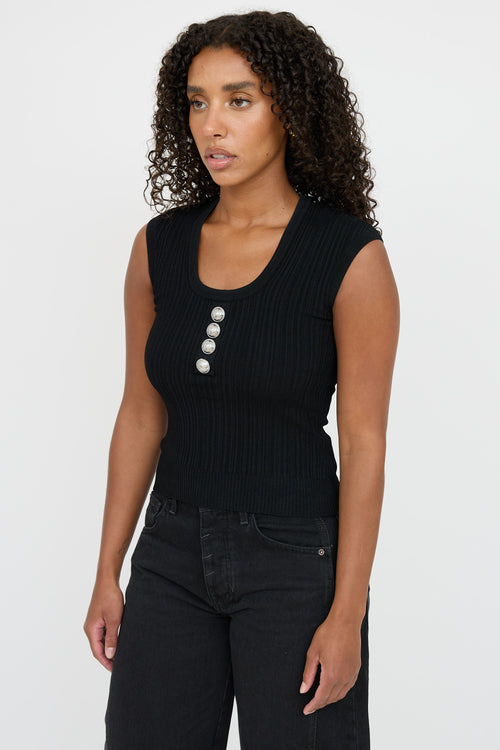 Balmain Knit Button Top