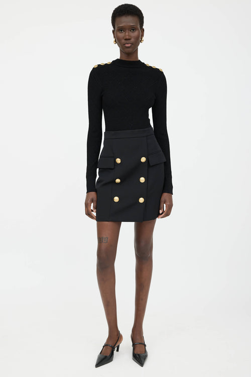 Balmain Knit Open Back Bodysuit