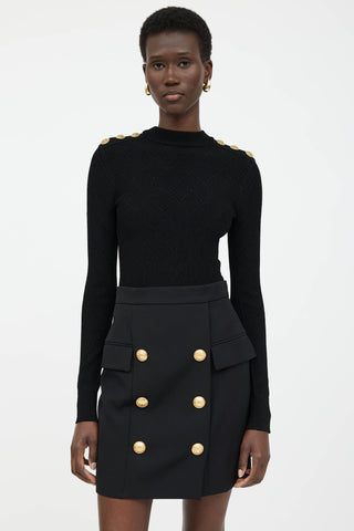 Balmain Knit Open Back Bodysuit