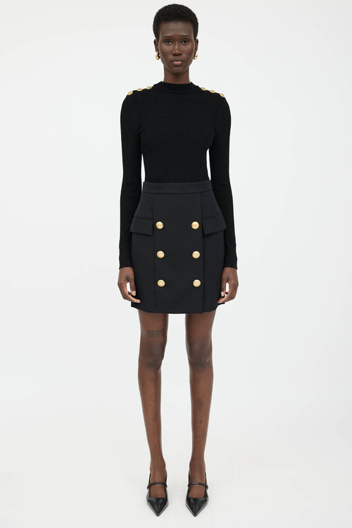 Balmain Knit Open Back Bodysuit