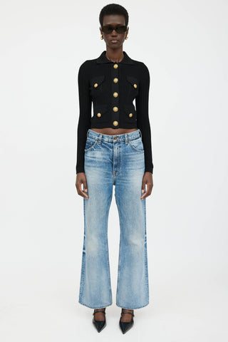 Balmain Knit Rib Cardigan