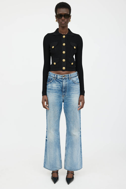 Balmain Knit Rib Cardigan