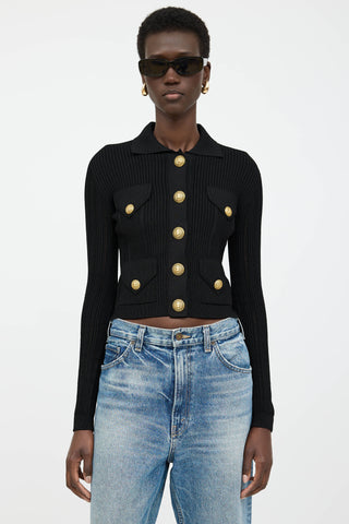 Balmain Knit Rib Cardigan