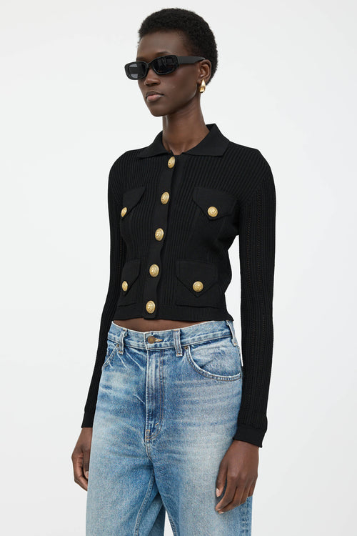 Balmain Knit Rib Cardigan