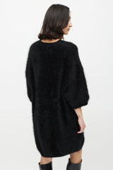 Balmain Black Mohair Sweater Dress