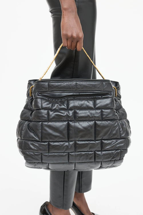 Balmain Quilted Leather Fortune Bag