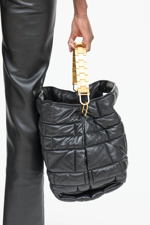 Balmain Quilted Leather Fortune Bag
