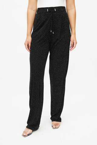 Balmain Black & Silver Rhinestone Pant