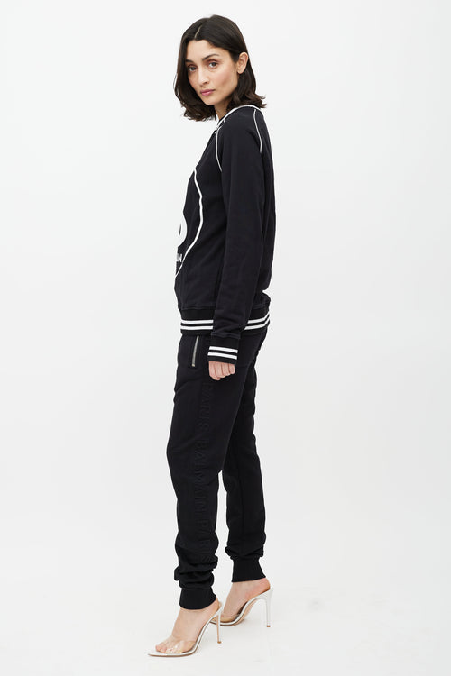 Balmain Black & White Logo Sweatshirt