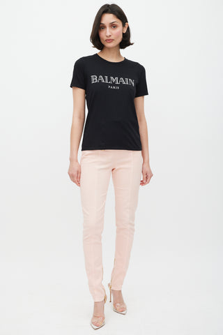 Balmain Black & White Logo T-Shirt