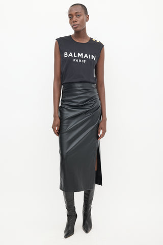 Balmain Black & White Logo Tank