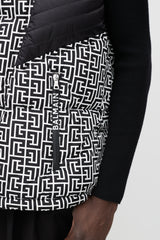 Balmain Black & White Monogram Puffer Vest
