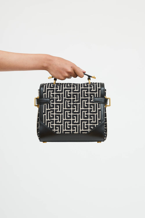 Balmain B-Buzz 23 Woven Logo Bag