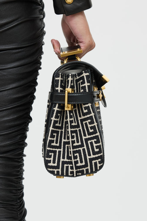 Balmain B-Buzz 23 Woven Logo Bag