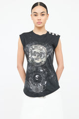 Balmain Graphic Cotton Tank