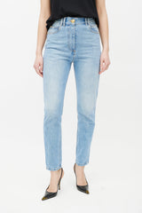 Balmain Blue & Gold Slim Jeans