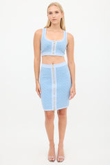 Balmain Blue Monogram Co-Ord Set