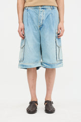 Balmain Denim Bermuda Shorts