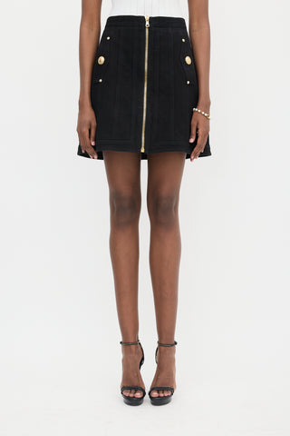 Balmain Denim Mini Skirt