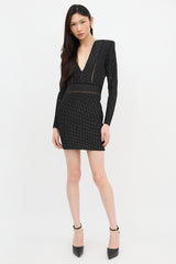 Balmain Embroidered V-Neck Dress