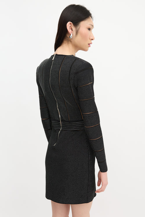 Balmain Embroidered V-Neck Dress