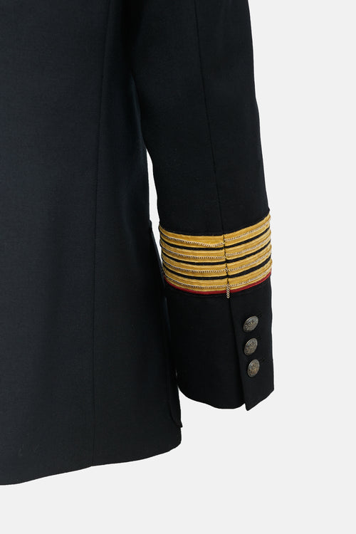 Balmain Black Wool Military Blazer