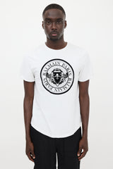 Balmain Flocked Logo T-Shirt