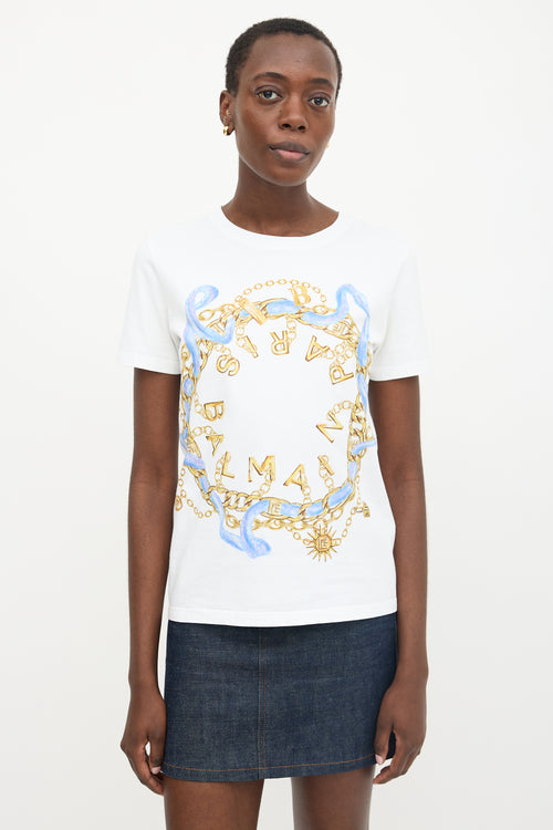Balmain Graphic Logo T-Shirt