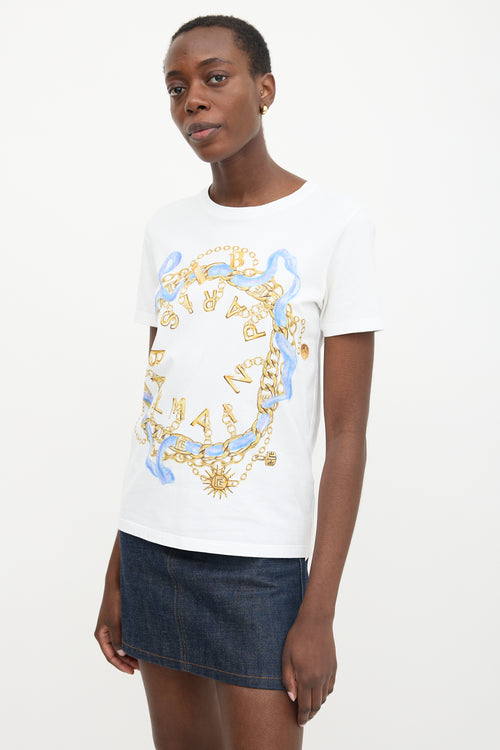 Balmain Graphic Logo T-Shirt