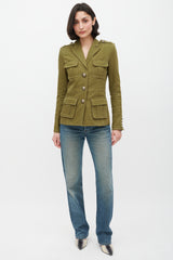 Balmain Green & Gold Military Jacket